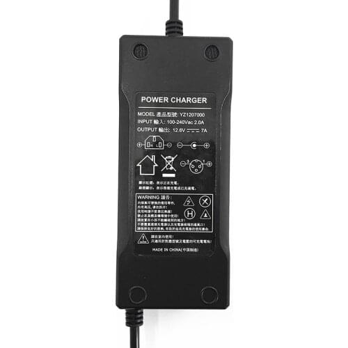 YZPOWER 12.6V 7A Intelligent Lithium Ion Battery Charger for Lipo 12V Battery Pack