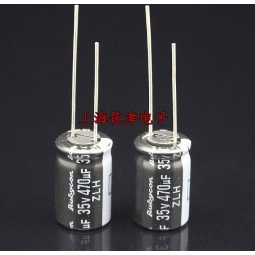 20PCS/50PCS Supercapacitor Capacitor Bolsa Rubycon 35v470uf 10x16 ZLH Series Of High-frequency Long-life Free Shipping
