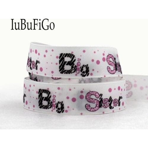 IuBuFiGo 60 Yard 7/8" 22mm Big Birthday Printed Grosgrain Ribbon DIY Handmade Decoration