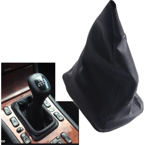 Leather Car Shift Gear Knob Lever Gaitor Boot Cover For Mercedes Benz W202 C 93-01 For W208 CLK 97-03 W210 E 95-03 Classic
