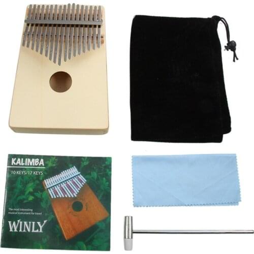 Hot sale 17 Keys Wood Kalimba Thumb Mbira Finger Piano for Beginner Musical Instrument Children Kids Toy