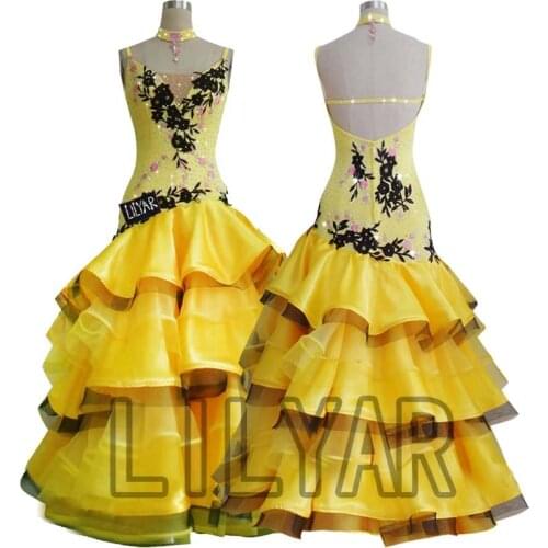 Ballroom Dance Dress Standard Skirt Competition Dress Costumes Performing Dress Customize New Arrival Adult Kids