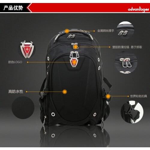 Swiss Army knife backpack junior high school students high capacity schoolbag mens business computer bag backpack Рюкзаки