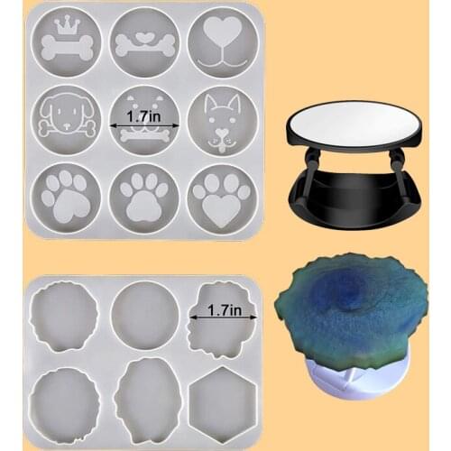 Phone Grip Mold Silicone Mobile Phone Molds for Irregular special-shaped Decoration Mold for DIY Making 6-Cavity and 9-Cavity