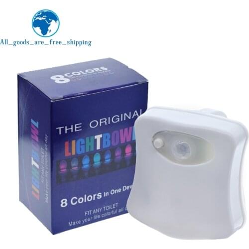 Smart Pir Motion Sensor Toilet Seat Night Light 8 Colors Waterproof Backlight For Toilet Bowl Led Luminaria Lamp Wc Toilet Light