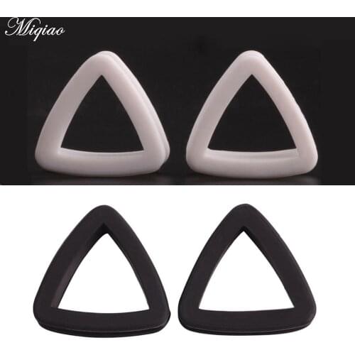 Miqiao Ear plugs Triangle Ear Tunnels Hollow Ear stretcher Thin Silicone Flexible Body piercing Tunnel Plugs High Quality