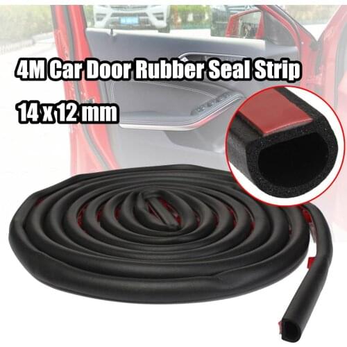 4M Large/Small D-shape Car Rubber Seal Sound Insulation Car Door Sealing Strip Weather Strip For Engine Hood Car Boot