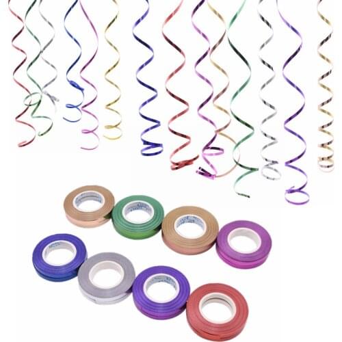 5/10pcs 5mm*10m Balloon Rope Foil Ballon Laser Ribbon Wedding Birthday Ribbon Decoration Party Air Ball Wrapping Rope Supplies 7