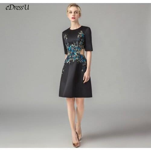 High Quality Evening Dress Sexy Cut Out Celebrate Party Dress Exquisite Appliques Dress Vestido de Fiesta A-Line Dress WS-7558