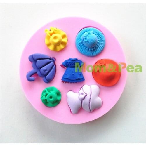 Mom&Pea 0629 Free Shipping Umbrella & Hat Shaped Silicone Mold Cake Decoration Fondant Cake 3D Mold
