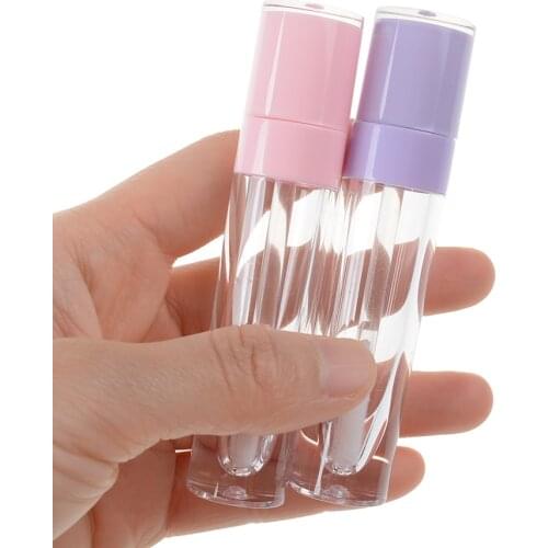 1/5/10pcs 6.4ml Empty Lip Gloss Bottle Round Tube DIY Lipstick Container Refillable Vials Sample Display Makeup Accessories