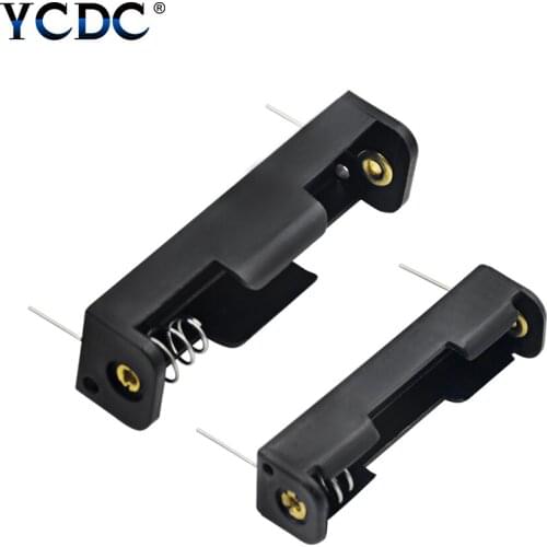 1 Slot Plastic Battery Case Portable Storage Box For AAA AA Battery With Pin Multi Purposes DIY AAA Battery Holder ABS Container