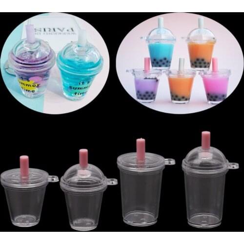 10Pcs Mini Frappuccino Cup Coffee Cup Dollhouse Miniature Simulation Plastic Cake Ice Cream Cups Keychain Jewelry Making