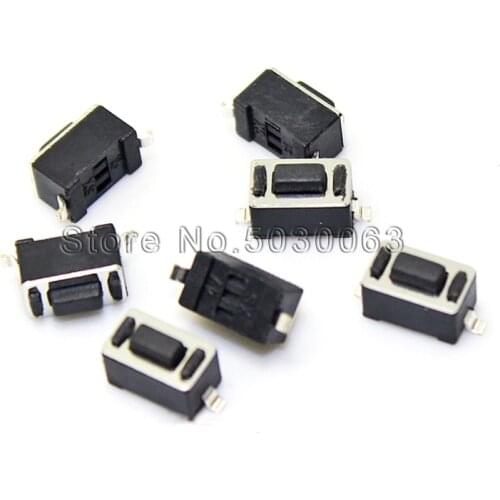 100pcs/lot Touch switch 3*6*5 black SMD 2pin 3X6X5H 2P micro key switch automobile remote control switch