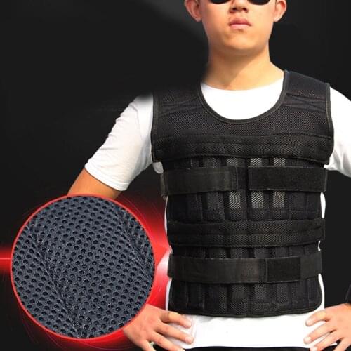 20kg Weighted Vest Adjustable Loading Weight Jacket Exercise Weightloading Vest Boxing Training Waistcoat d88