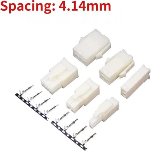 5set/lot 4.14mm 2/4/6/8/9 pin Automotive 4.14 Electrical wire Connector Male Female terminal plug Kits FL4.14 For Motorcycle car