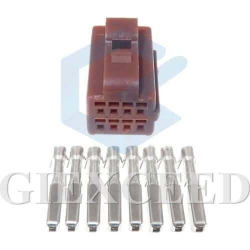 2 Sets 8 Pin Automotive Connector Car Female Socket With Terminals For Auto Central Control