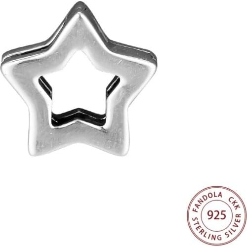 Sleek Star Clip Charms 925 Sterling Silver Beads for Jewelry Making Fits Original Relexions Bracelet Women Accessories Bijoux