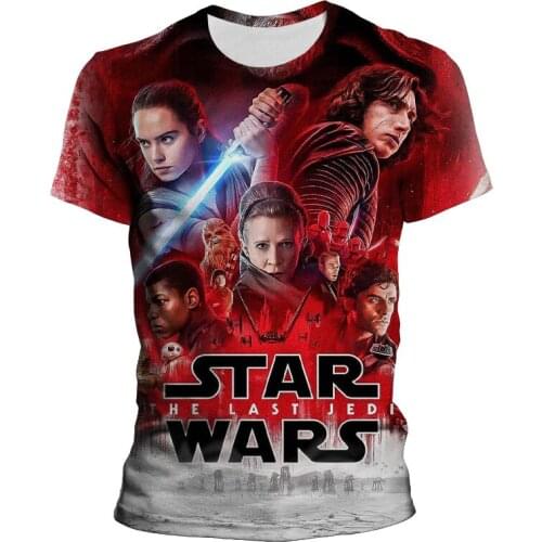 Star Wars Men T-shirt 3D Printed New Fashion Summer Streetwear kids Boys Short Sleeve Tops Oversized T Shirt For Male