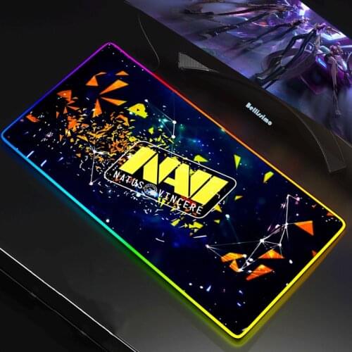 Navi Natus Vincere RGB Gaming XXL Mousepad Large Mause Pad Keyboard Desk Carpet Game Rubber No-slip LED Mouse Mat Gamer 90x40CM
