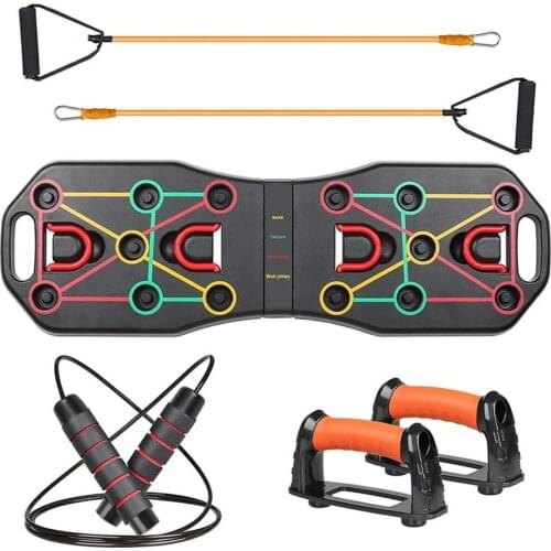 Push-Up Board Bracket Sports Fitness Equipment Indoor Home Exercise Multi-Purpose Pull Rope Folding Push-Up Training Board