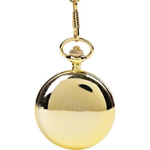Hot sales Vintage golden Fashion quartz cowboy chain Men and women Necklace pocket watches gift
