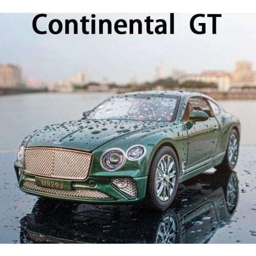 1:24 High Simulation BENTLEYS Continental-GT Diecast Alloy Car Model Sound Light Boy Kid Gift Toy 4 Doors Can Open
