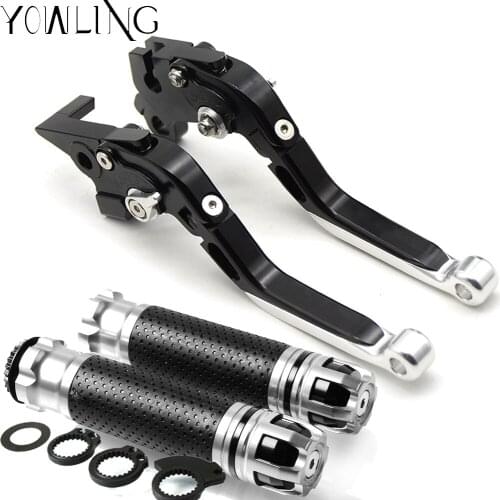 Motorcycle Accessories Handlebar Handle bar Hand Grips Adjustable Brake Clutch Levers For Kawasaki VERSYS 1000 2012 2013 2014