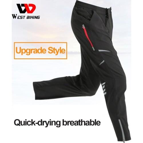 WEST BIKING Cycling Pants Men Sport Pant Breathable Reflective Trousers Outdoor Sport Clothing Wear Ciclismo Bicycle Pants