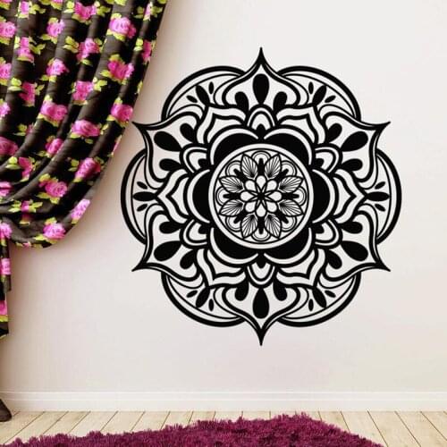 Wall Decal Mandala. Yoga Studio Decor. Boho Decal. Bohemian Bedroom Decor. Mandala Sticker. Yoga Decor. Namaste Decal. A12-059