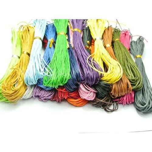 Cheap bargain price free shipping Bracelet Necklace diy Accessories 30 Meters Waxed Cotton Beading Cord 2mm