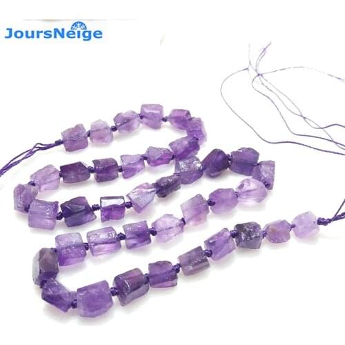 Wholesale JoursNeige Purple Natural Crystal Bracelets Matte Cuboid Original Stone DIY Bracelet Necklace Accessories Jewelry