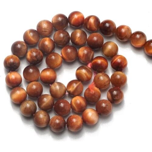 Wholesale Natural Sun Tiger Eye Stone Beads Round Loose Beads for Jewelry Making 4 6 8 10 12 14mm Necklace Bracelet Earrings DIY