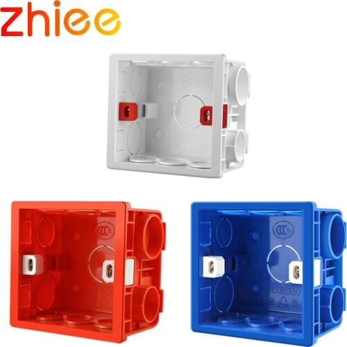 Zhiee Adjustable 86 Switch socket Box,Mount Back Box Plasterboad 50mm Depth Wall Switch Wall Socket Mounting Cassette BO