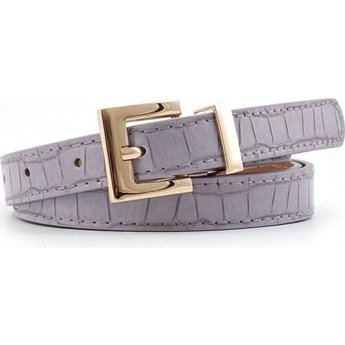 New Women PU Leather Belts Pin Buckle Stripe Printing Waist Belt Designer Ladies Trouser Dress Jeans Wild Decorative Waistband