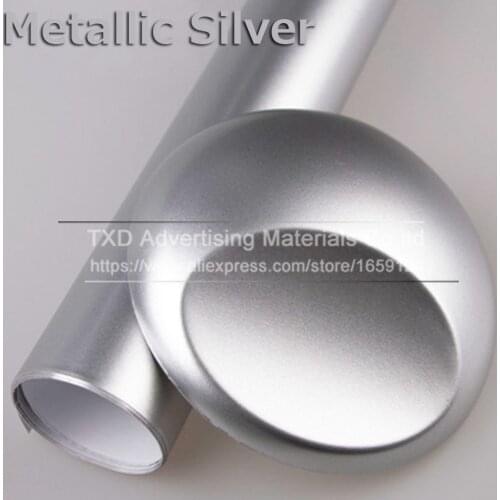 10/20/30/40/50/60X152CM/Lot Silver chrome matte Film for car interior decoration Chrome metallic matt vinyl sticker by free ship