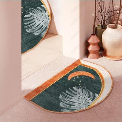 Nordic Door Mat for Entrance Door Indoor Half Round Home Welcome Doormat Bathroom Carpet Anti Slip Floor Mats Kitchen Area Rugs