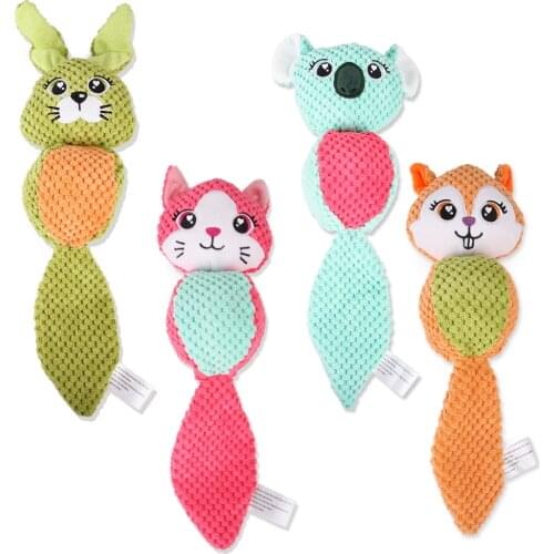 Dog Plush Toy Squeaky Whistling Squeak Chew Involved Squirrel Chew Bite Resistant Pets Small Large Fidget Accessories Supplie
