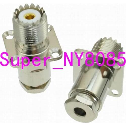 1pce Connector SO239 UHF female 4-hole 25mm flange clamp RG58 RG142 LMR195 RG400