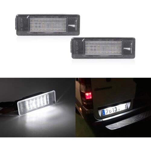 CAN-bus Led Number License Plate Light Lamp For Benz Sprinter 906 Viano W639 Vito W639 No Error Auto Replacement Bulbs