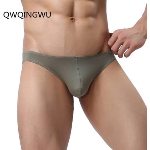 Sexy Mens Briefs Soft Breathable Silk Sexy Underwear Mens Hot Hips Up Ultra-Thin Jockstrap Sexy Colorful Undies Cueca Briefs