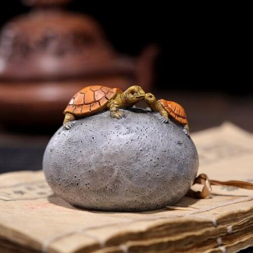 Creative little turtle Rural flower pot micro landscape Mini cartoon animal simulation resin Arts miniature figurines home decor