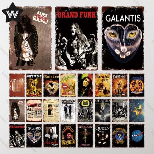 Vintage Metal Tin Signs Grand Funk Man Cave Plate Galantis Shabby Musical Wall Stickers Retro Metal Poster Decor for Club Plaque
