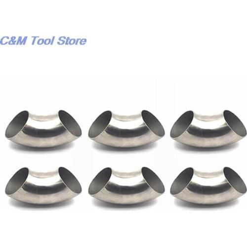 Stainless Steel 2.5/2Inch 51/63mm 90 Degree Bend Elbow Exhaust Pipe