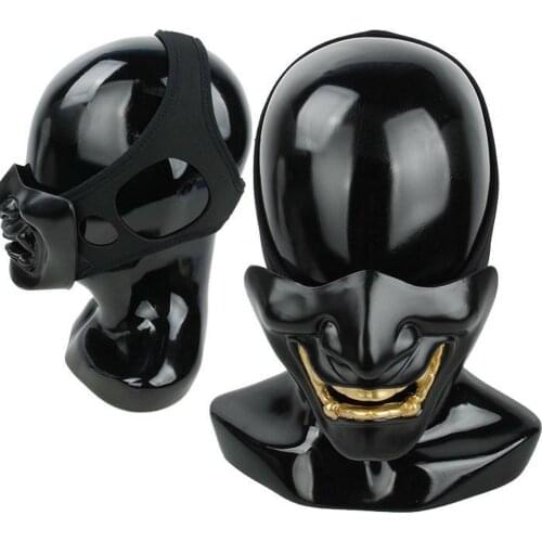Japanese Half Face Mask Tactical Cosplay Evil Monster Samurai Hannya Oni TMC2863 Samurai Mask