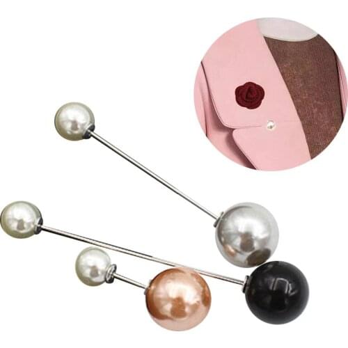 Women Brooch Pin Faux Pearl Cubic Zirconia Brooch Pin Cardigan Shawl Clip Breastpin Jewelry Womans accesories