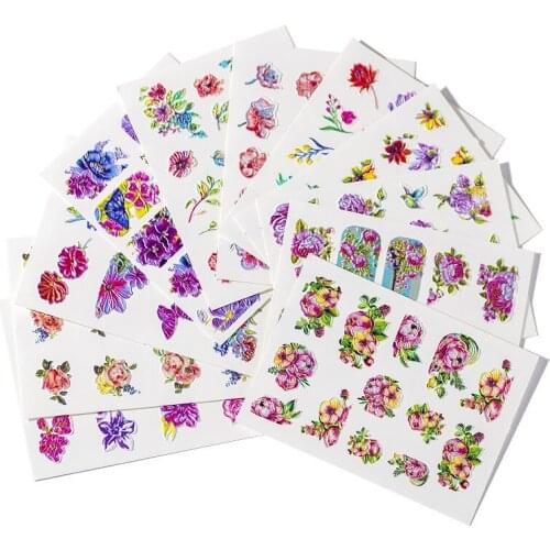 1 Piece 7.3X5.5 Cm 5D Nail Engraving Embossed Decal Summer Flowers Leaves Simple DIY Nail Decoration Stickers Japanese Nail Art