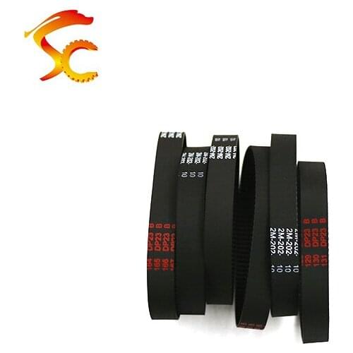 10pcs GT2 timing belt GT2 202 length 202mm width 6mm teeth 101 for 3d printer belt 202-2GT-6 closed-Loop rubber belt