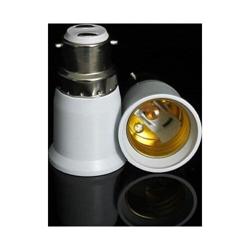 10pcs B22 to e27 adapter High quality PC material fireproof material socket adapter