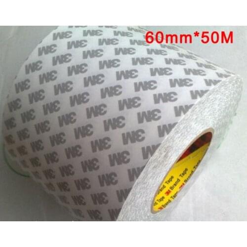 1x 60mm *50M 3M 9080 2 Sides Coated Adhesive Tape for Electrial Nameplate LCD Control Panel, Phone Repair